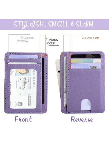 Estuche para Tarjetas de Crédito Giantree con Bloqueo RFID Púrpura