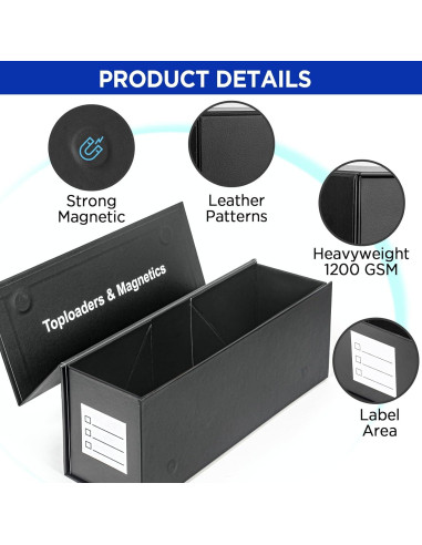 Caja de almacenamiento para tarjetas CollectHall 29.2x8.1x10.7cm