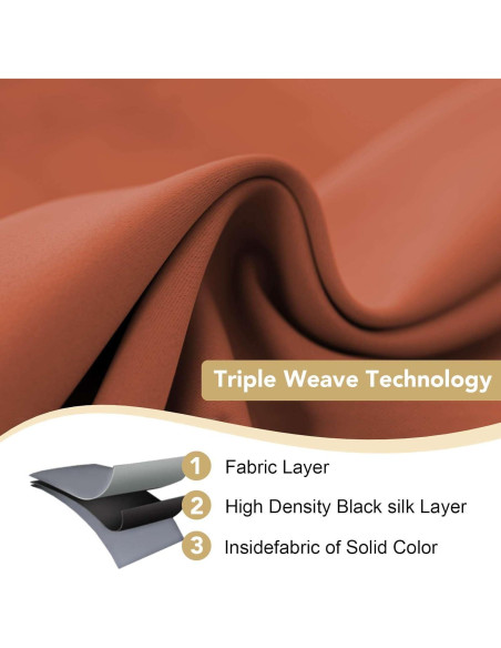 Cortinas Opacas H.VERSAILTEX 2 Paneles 106.68x114.3cm Naranja