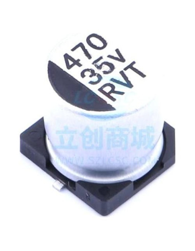 10 Capacitores Electrolíticos Aluminio SMD 470uF 35V 10x10.2mm