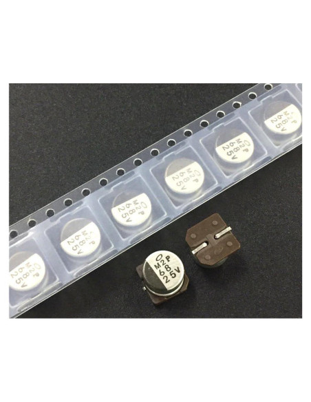 10 Capacitores Electrolíticos SMD 68uF 25V Bajo Impedancia