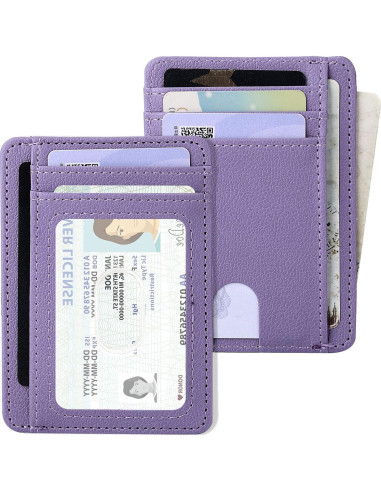 Estuche para Tarjetas de Crédito Giantree con Bloqueo RFID Púrpura