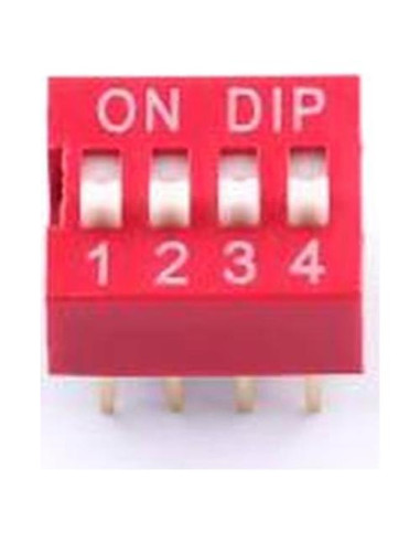 10 Interruptores DIP DSWB04LHGET 8P 11.7x9.9mm Genérico