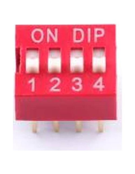 10 Interruptores DIP DSWB04LHGET 8P 11.7x9.9mm Genérico