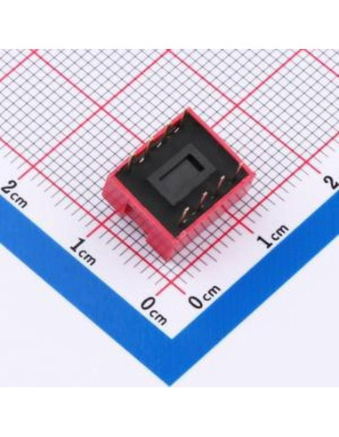 10 Interruptores DIP DSWB04LHGET 8P 11.7x9.9mm Genérico