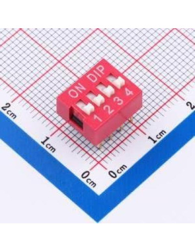 10 Interruptores DIP DSWB04LHGET 8P 11.7x9.9mm Genérico