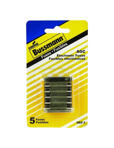 Juego de Fusibles Bussmann HEF-1 para Electrónica 5 Piezas