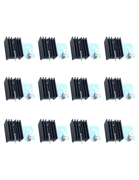 Kit de Disipador TO-220 SGTKJSJS con Aislantes y Tornillos