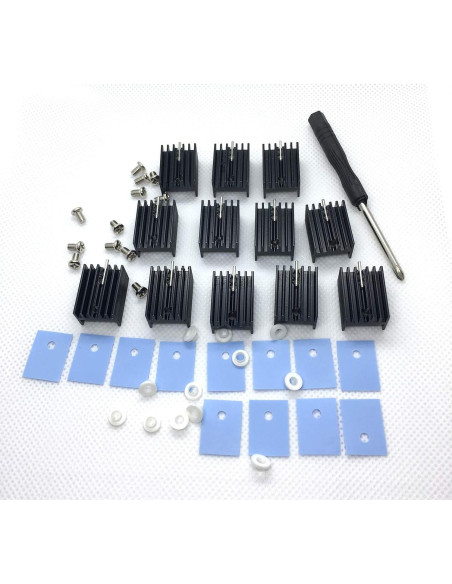 Kit de Disipador TO-220 SGTKJSJS con Aislantes y Tornillos
