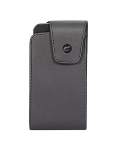 Funda de cuero negro Fonus con clip giratorio para LG