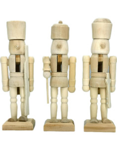 Adorno Navideño Soldado de Madera DIY IFJJ - 6 Pcs 2