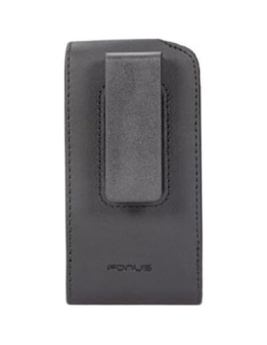 Funda de cuero negro Fonus con clip giratorio para LG
