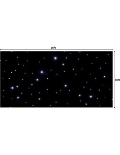 Cortina de Estrellas LED 3m x 6m LianDu Control DMX512 2