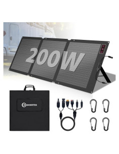 Panel Solar Plegable Voominhtec 200W Alta Eficiencia IP68