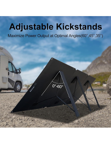 Panel Solar Plegable Voominhtec 200W Alta Eficiencia IP68