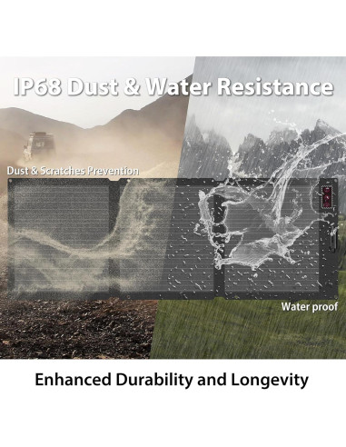 Panel Solar Plegable Voominhtec 200W Alta Eficiencia IP68