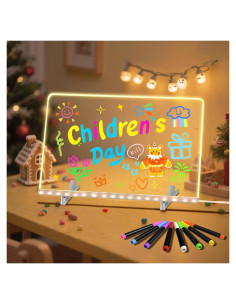 Tablero de Notas LED SOON GO 30x20 cm Acrílico Borrado en Seco