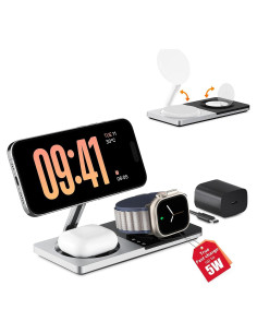 Estación de Carga 3 en 1 PETINO SAMBA PAD ULTRA Plata