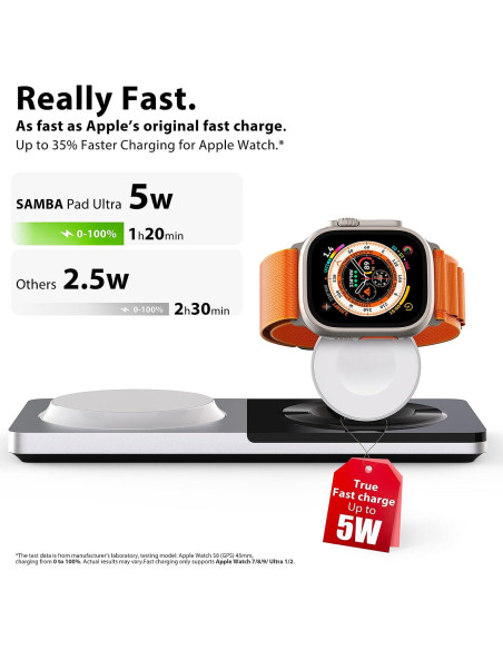 Estación de Carga 3 en 1 PETINO SAMBA PAD ULTRA Plata