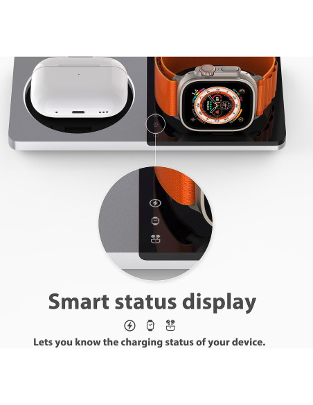 Estación de Carga 3 en 1 PETINO SAMBA PAD ULTRA Plata