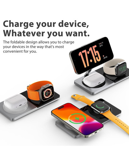 Estación de Carga 3 en 1 PETINO SAMBA PAD ULTRA Plata