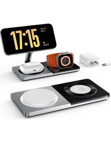 Estación de Carga 3 en 1 PETINO SAMBA PAD ULTRA Plata