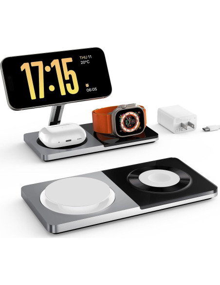 Estación de Carga 3 en 1 PETINO SAMBA PAD ULTRA Plata