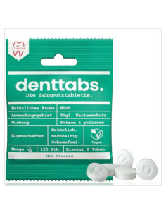 Tabletas Denttabs para Limpieza Dental 125 Unidades
