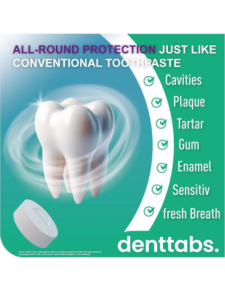 Tabletas Denttabs para Limpieza Dental 125 Unidades