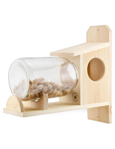 Comedero para Ardillas Tío Dunkels con Tarro de Vidrio 3.79L