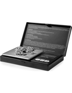 Báscula de bolsillo digital 500g 0.01g LCD negra 2