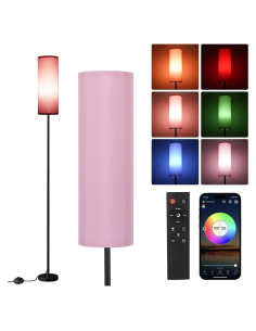 Lámpara de Pie Rosa Frideko LED RGB 800LM Regulable 2700K-6500K