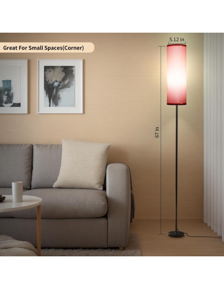 Lámpara de Pie Rosa Frideko LED RGB 800LM Regulable 2700K-6500K