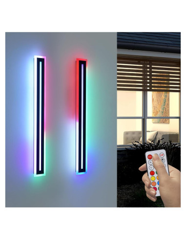 Luz de Pared Exterior 42W RGB QHIUAT 90cm Impermeable