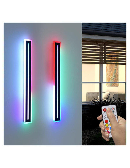 Luz de Pared Exterior 42W RGB QHIUAT 90cm Impermeable