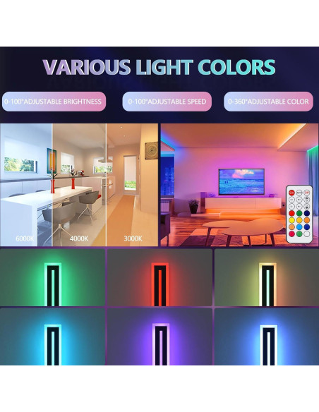 Luz de Pared Exterior 42W RGB QHIUAT 90cm Impermeable