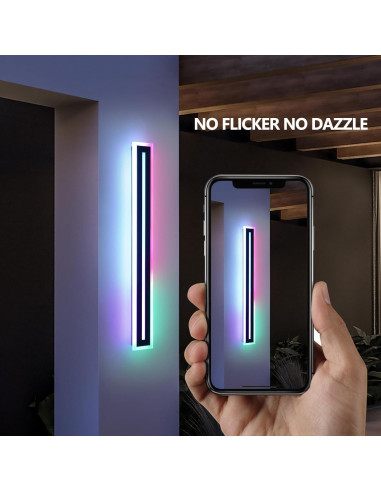 Luz de Pared Exterior 42W RGB QHIUAT 90cm Impermeable