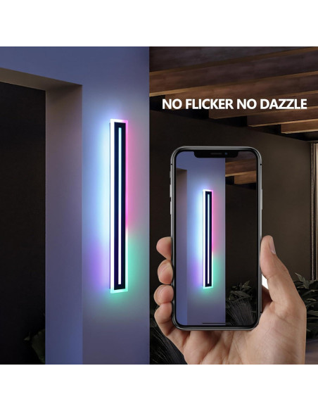 Luz de Pared Exterior 42W RGB QHIUAT 90cm Impermeable