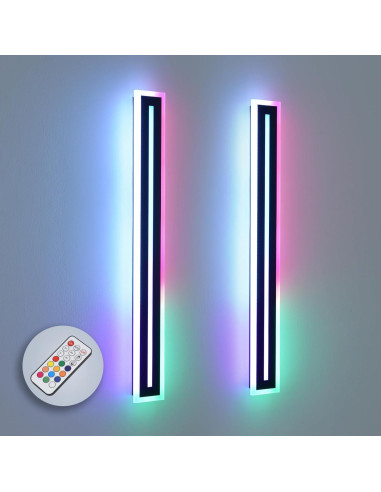 Luz de Pared Exterior 42W RGB QHIUAT 90cm Impermeable