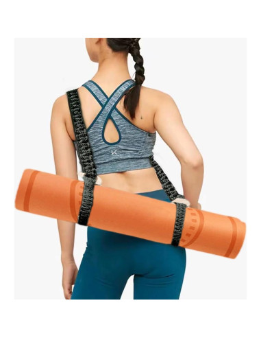 Correa de Yoga Tejida a Mano Kiido 180 cm Gris Multiusos