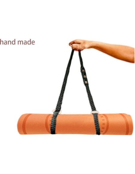 Correa de Yoga Tejida a Mano Kiido 180 cm Gris Multiusos