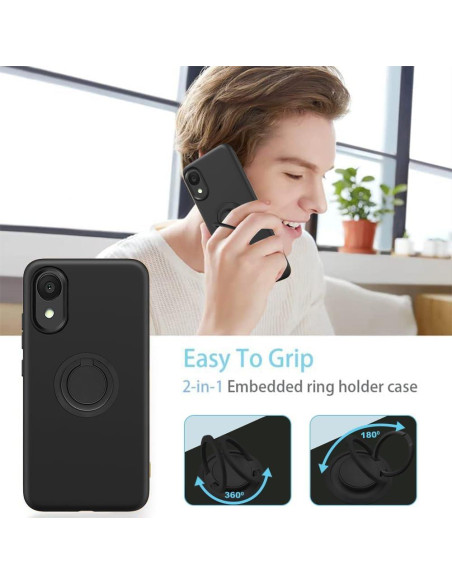 Funda Protectora Alcatel 1 2021 con Soporte y Protector de Pantalla