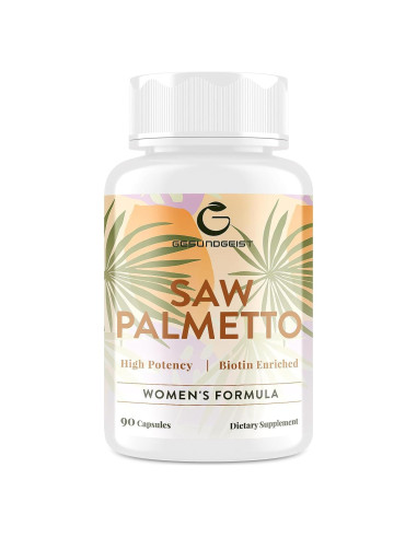 Saw Palmetto 500mg - Suplemento para Crecimiento Cabello Mujeres - 90 Cápsulas
