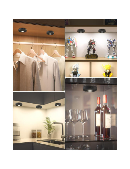 Luces Puck WILLED Recargables con Control Remoto - Paquete de 3