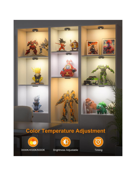 Luces Puck WILLED Recargables con Control Remoto - Paquete de 3