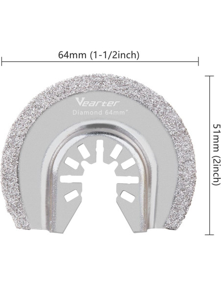 Juego de 2 Hojas Oscilantes de Diamante Vearter para Corte Preciso