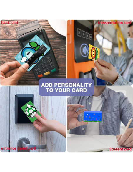 Stickers Decorativos Pounchi para Tarjetas - 8 Pcs Pixel Cartoon