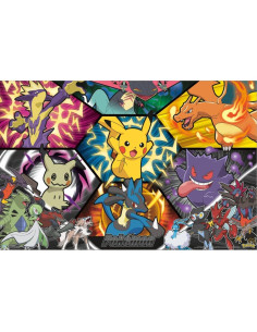 Póster de Lienzo Estirado Pokémon Arte de Batalla 37.4x56.7cm 2