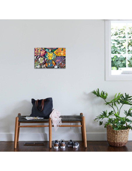 Póster de Lienzo Estirado Pokémon Arte de Batalla 37.4x56.7cm