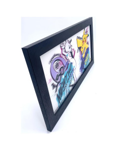 Cartel 3D enmarcado Silver Buffalo Pokémon Mewtwo y Pikachu 25.4x45.7 cm 2